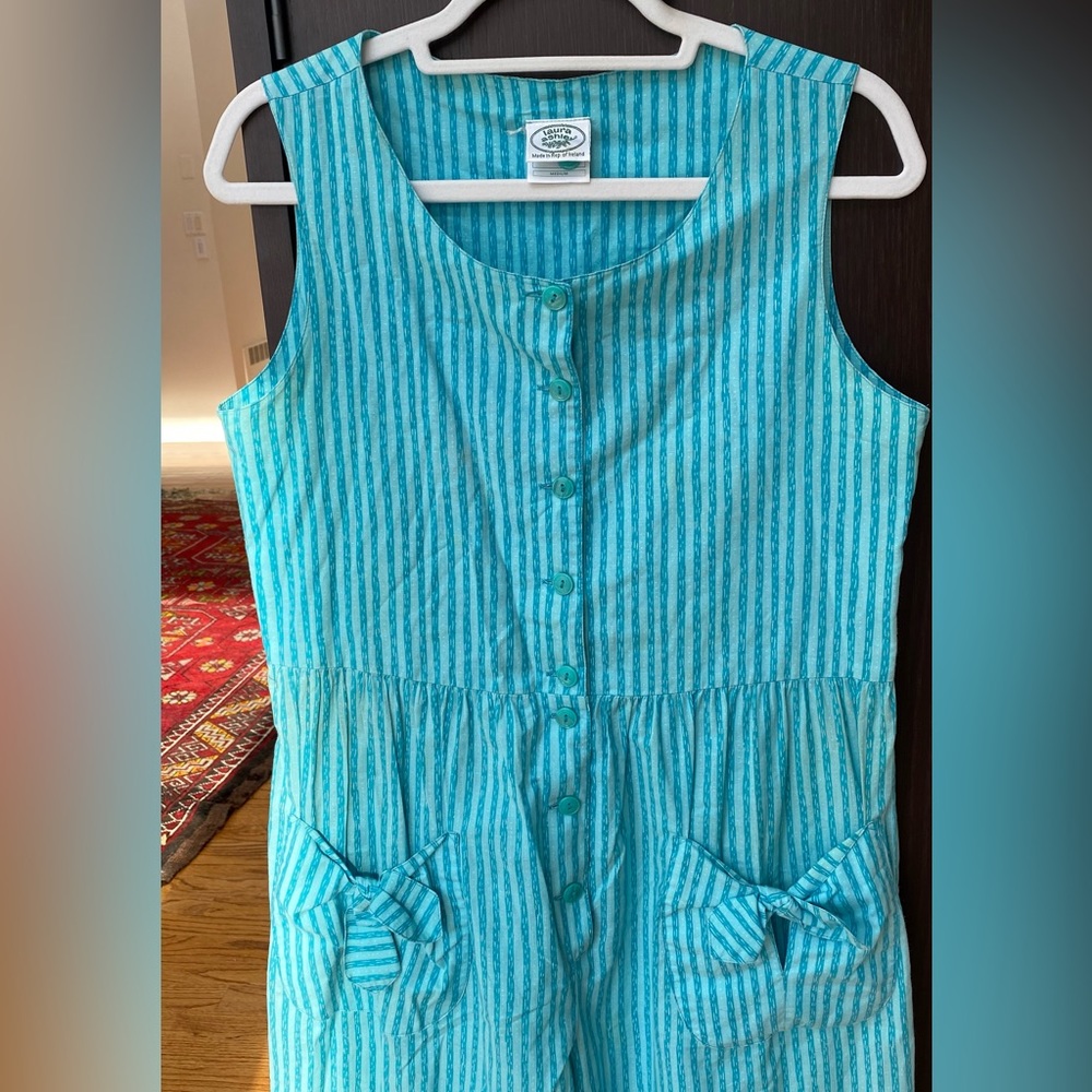 Vintage Laura Ashley Romper Jumper Jumpsuit - Picture 9 of 12